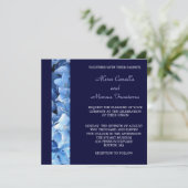 Faire-part de mariage Blue Hydrangea - Deux côtés (Debout devant)