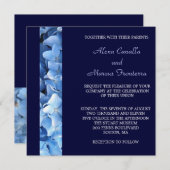 Faire-part de mariage Blue Hydrangea - Deux côtés (Devant / Derrière)