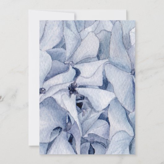 Faire-part de mariage Blue Hydrangeas (Dos)