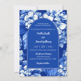 Faire-part de mariage Blue Hydrangeas