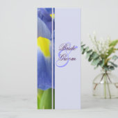 Faire-part de mariage Blue Iris (Debout devant)