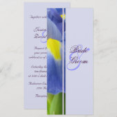 Faire-part de mariage Blue Iris (Devant / Derrière)