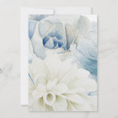 Faire-part de mariage Blue Peonies (Dos)