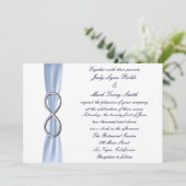 Faire-part de mariage Blue Silver Infinity (Debout devant)