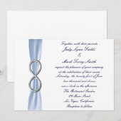 Faire-part de mariage Blue Silver Infinity (Devant / Derrière)