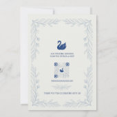 Faire-part de mariage Blue Swan (Dos)