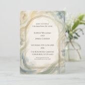 Faire-part de mariage Blue Thistle (Debout devant)