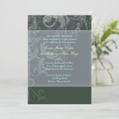 Faire-part de mariage Blue Victoria (Debout devant)