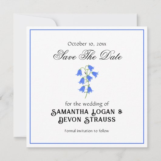 Faire-part de mariage Bluebells Save The Date (Devant)