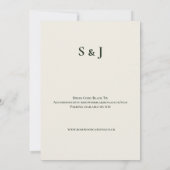 Faire-part de mariage bohème à chardon écossais (Dos)