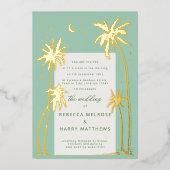 Faire-part de mariage bohème à Palm Springs avec f (Recto)