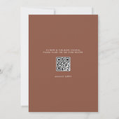 Faire-part de Mariage Bohème avec Code QR Orchidée (Dos)