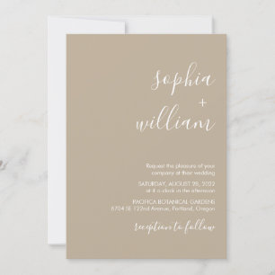Faire-part de mariage Bohème Beige