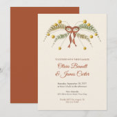Faire-part de mariage bohème Billy Button Fern Arc (Devant / Derrière)