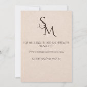 Faire-part de mariage bohème chic dans les tons sa (Dos)
