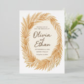 Faire-part de mariage Bohème Chic – Herbe de Pampa (Debout devant)