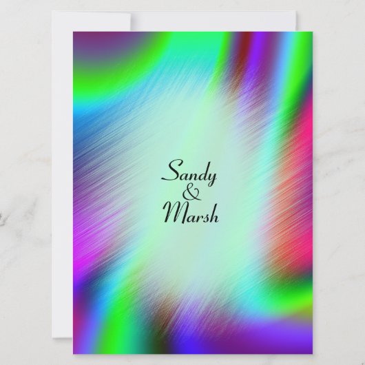 Faire-part de mariage Bohême Design 6,5 po x 8,75  (Dos)