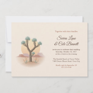 Faire-part de mariage bohème du désert de Joshua T