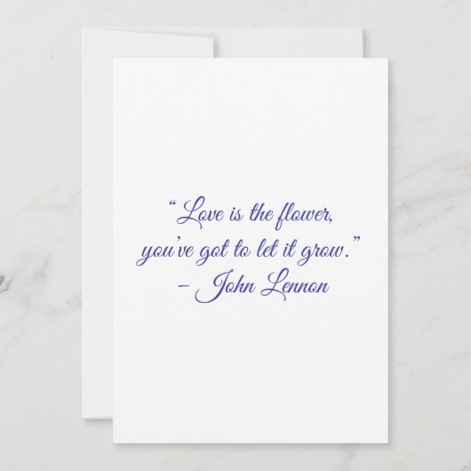 Faire-Part de Mariage Bohème et Végétal (Dos)