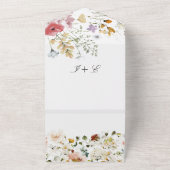 Faire-part de mariage bohème fleuri rustique  (Dehors)