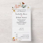 Faire-part de mariage bohème fleuri rustique  (À l'intérieur)