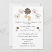 Faire-part de mariage bohème floral rustique minim (Devant)