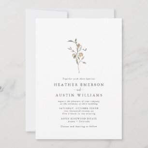 Faire-part de mariage bohème minimaliste