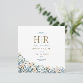Faire-part de mariage bohème moderne pour jardin d