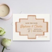 Faire-part de mariage bohème "Save the Date"
