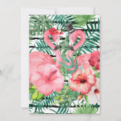 Faire-part de mariage bohème tropical flamant rose (Dos)