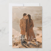 Faire-part de mariage bohème vert sauge à conserve (Dos)