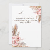 Faire-part de mariage Boho (Dos)