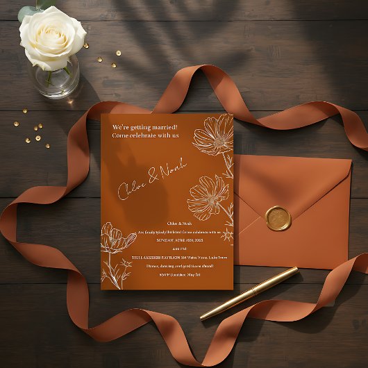 Faire-part de mariage Boho