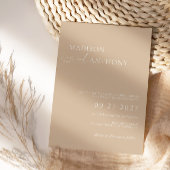 Faire-part de mariage Boho Beige Moderne & Minimal