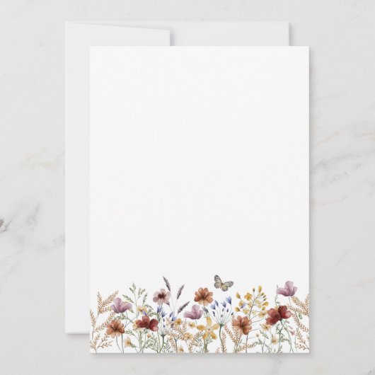 Faire-part de mariage Boho Blanc (Dos)