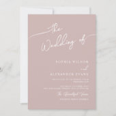 Faire-part de mariage Boho-chic, couleurs pastel. (Devant)