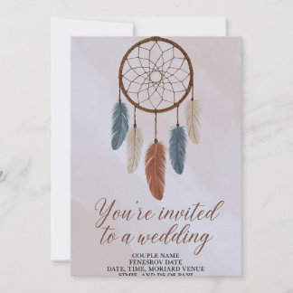 Faire-Part de Mariage Boho Dreamcatcher | Bohème R