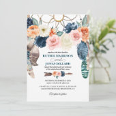 Faire-part de mariage Boho Dreamcatcher de la mari (Debout devant)