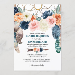 Faire-part de mariage Boho Dreamcatcher de la mari