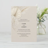 Faire-part de mariage Boho Dried Palm (Debout devant)
