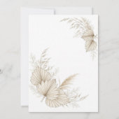 Faire-part de mariage Boho Dried Palm (Dos)
