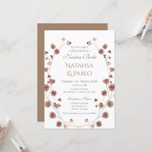 Faire-part de mariage Boho espagnol