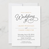 Faire-part de mariage boho minimale (Devant)