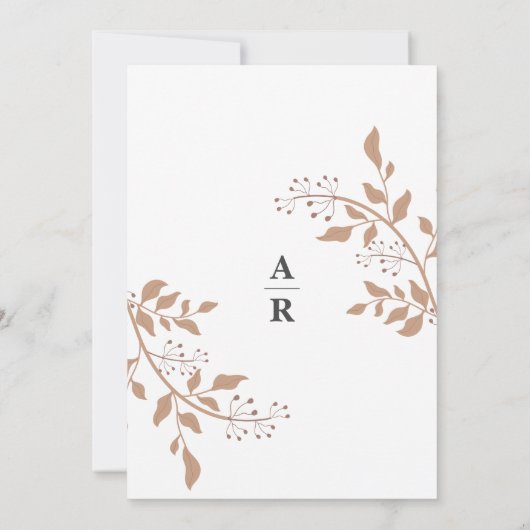 Faire-part de mariage Boho moderne (Dos)