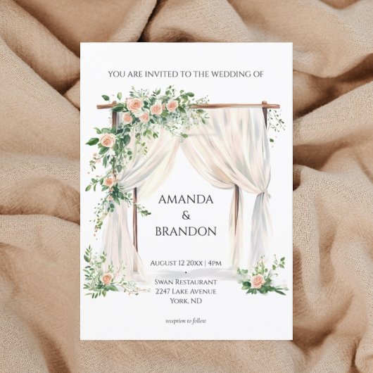 Faire-part de mariage boho moderne et élégant