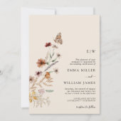 Faire-part de mariage Boho Monogram (Devant)