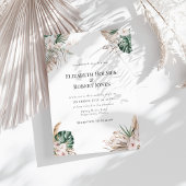 Faire-Part de Mariage Boho Orchidée Tropicale & Mo