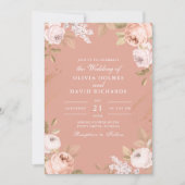 Faire-part de mariage Boho Pink Peonies (Devant)