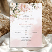 Faire-part de mariage Boho rose vif Rose
