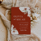 Faire-part de mariage Boho rouille